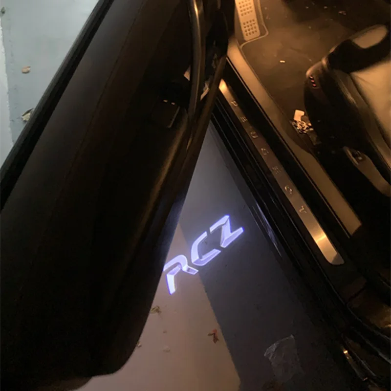 For Peugeot RCZ 2x Car Interior LED wireless Door logo projector light Ghost Shadow lamp