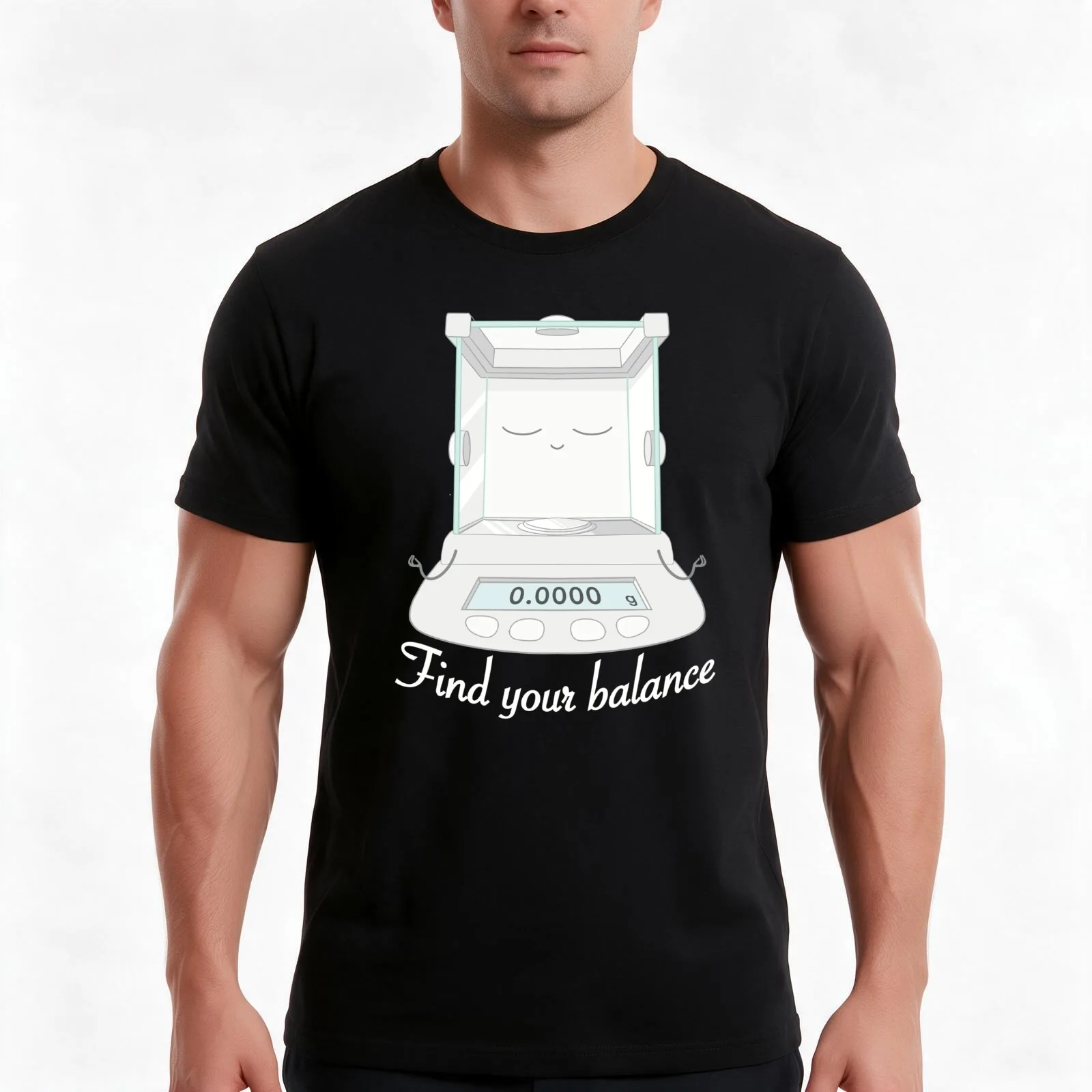 Analytical Balance Finding Balance T-Shirt, Summer Casual Cotton Tee, Oversized Streetwear Tops, Vintage Graphic Print