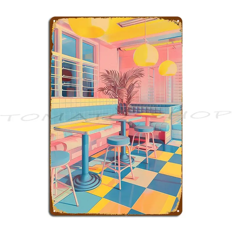 Diner Metal Plaque Cinema Club Rusty Cinema Create Tin Sign Poster