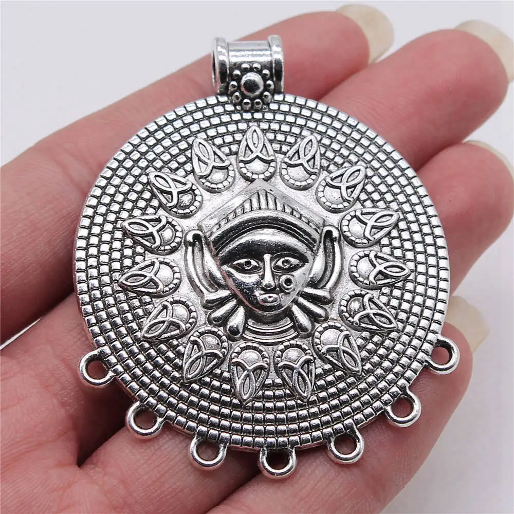 Components Accessories For Jewelry Large Circular Earring Connector Cell Phone Pendant Handmade
