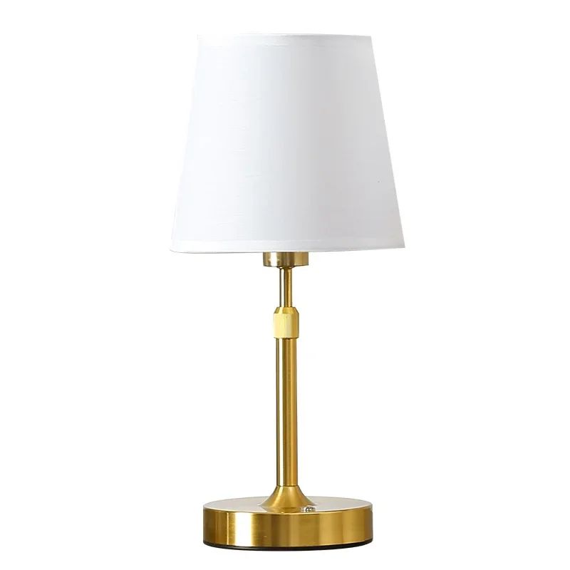 Bonita luz nocturna recargable, lámpara de escritorio de tela escalable, luces nocturnas de ambiente Retro de Metal para dormitorio