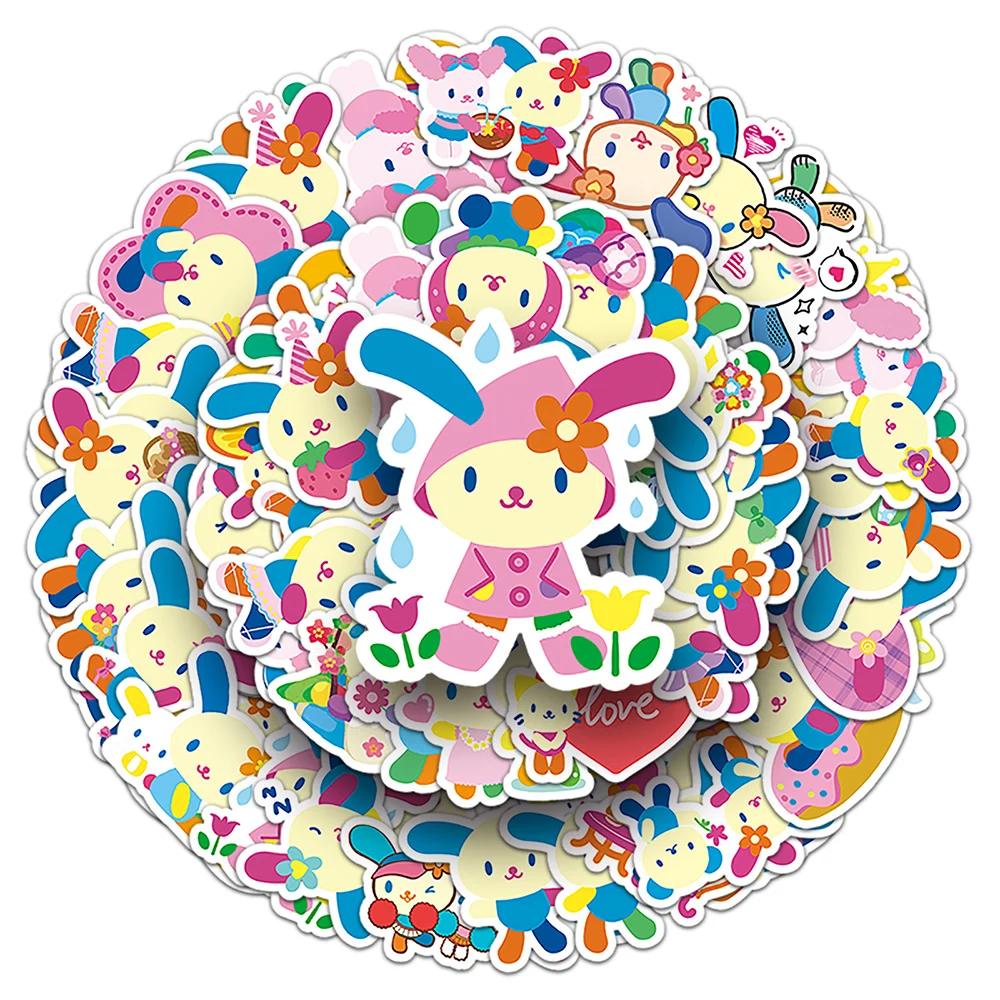 10/30/50PCS Cute Usahana Sanrio Cartoon Stickers decalcomania decorativa bottiglia d'acqua cassa del telefono bici impermeabile Kawaii Kid Sticker Toy