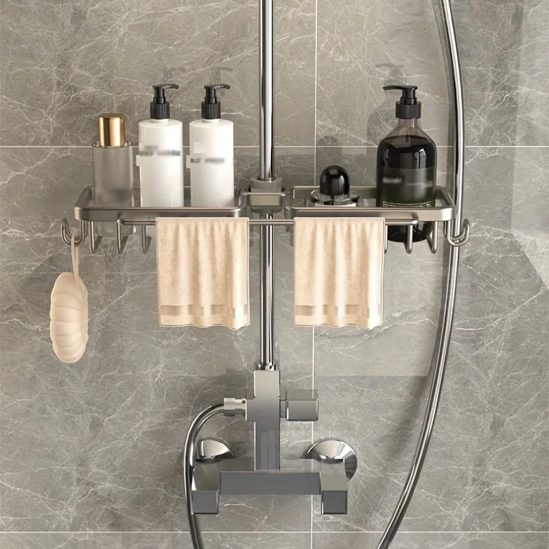 1pcs Bathroom Storage Rack Shower Head Storage Basket Shower Head Storage Rack Suitable for Bathroom Shower Head Kitchen Fauce