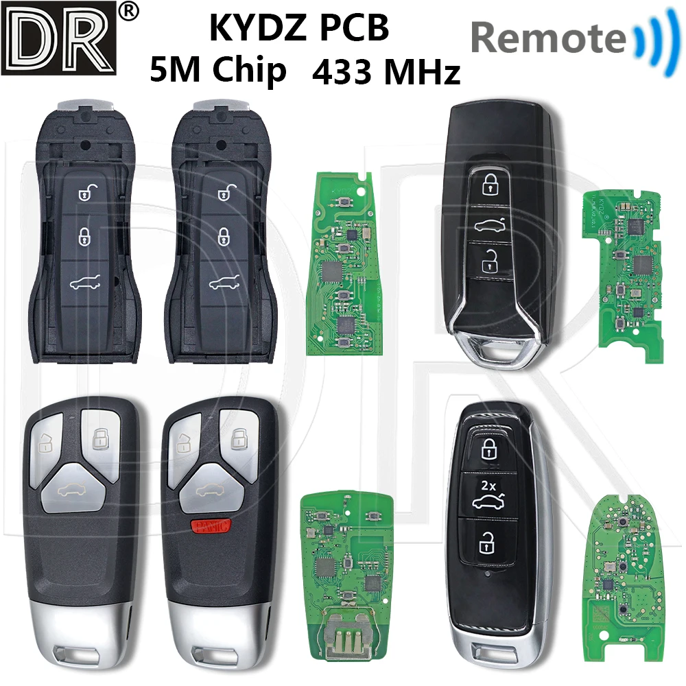 

Great Proximity Car Key For Audi A3 A4 A5 A6 A7 A8 Q5 Q7 RS VW Touareg Porsche MLB Cayenne Panamera 5M Chip 433MHz KYDZ PCB