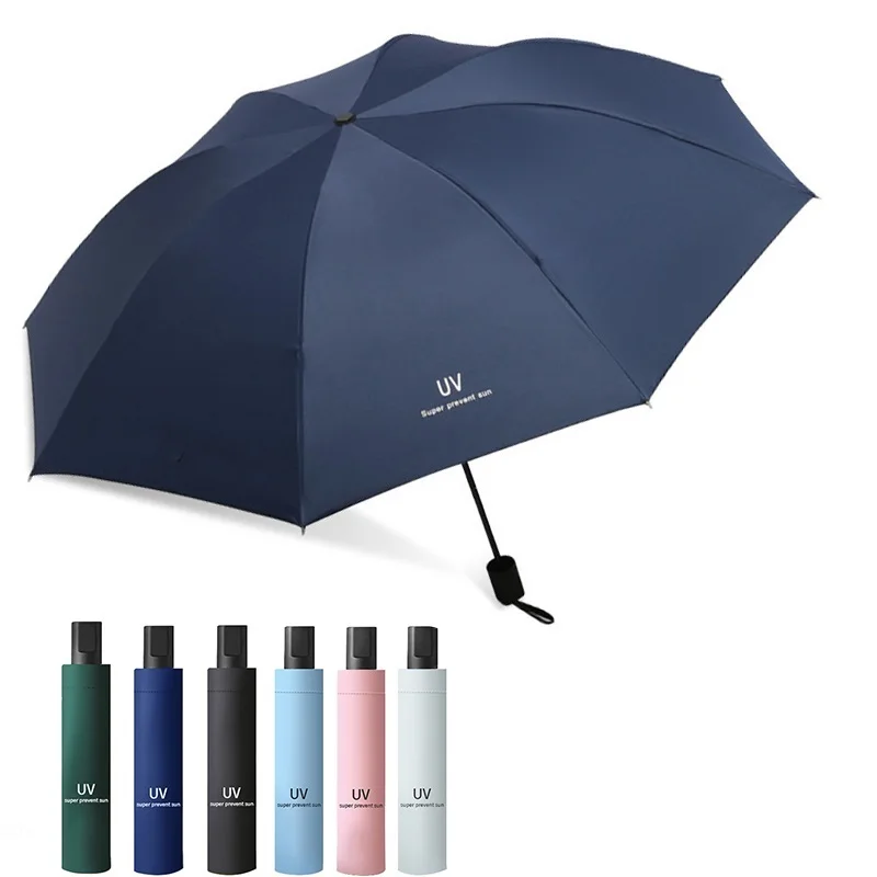 Umbrellas Sun Umbrellas Cartoon Rain and Sunny Manually Folded Student Portable Umbrellas Sunshade Accessories Outdoor Equipment