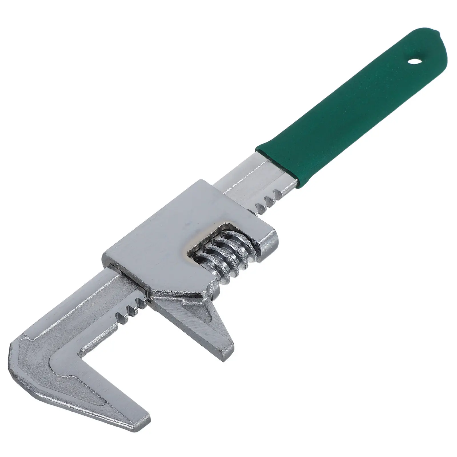 F-Shaped Right Angle Adjustable Wrench Large Opening Spanner Tool for Plumbing Automotive Repair Tight Spaces Steel Pipe Wrench view 2