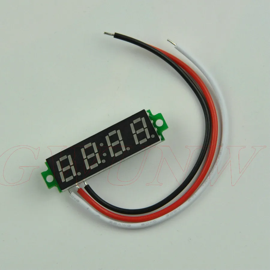 Imagem -02 - Levou Voltímetro Digital Medidor de Tensão de Alta Precisão Monitor da Bateria 4bit 028 Polegadas dc 500v 300v 200v 100v 10v 5v 12v