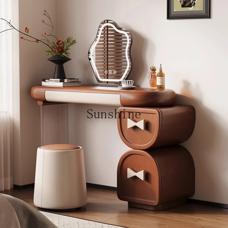 

Modern simple bedroom small apartment dresser chest cabinet integrated solid wood storage table