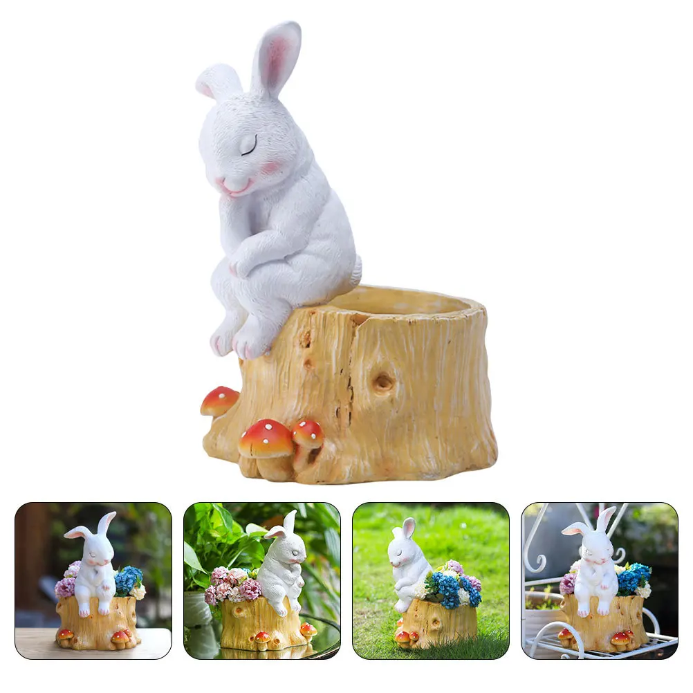 

1Pcs Premium Quality Resin Flowerpot Easy Placement Balcony Garden Succulent Holder Succulent Plant Pot Decorative Flowerpot