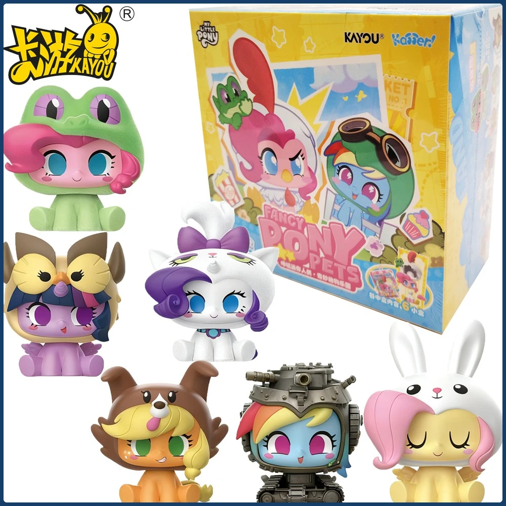

New KAYOU My Little Pony Click Mini Figures Series Blind Box Cute Toys Desktop Decoration Collectible Model Kids Birthday Gifts