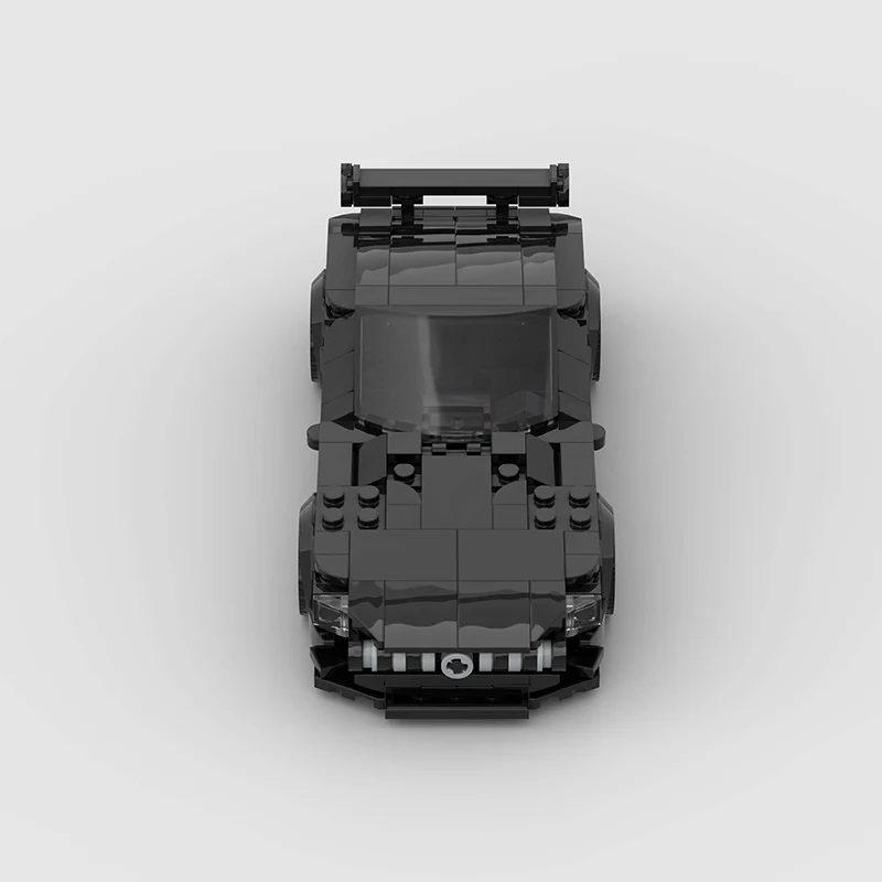 MOC GTR voiture de course ville sport blocs de construction briques enfants jouet cadeau modèle Super coureurs véhicule classique noir