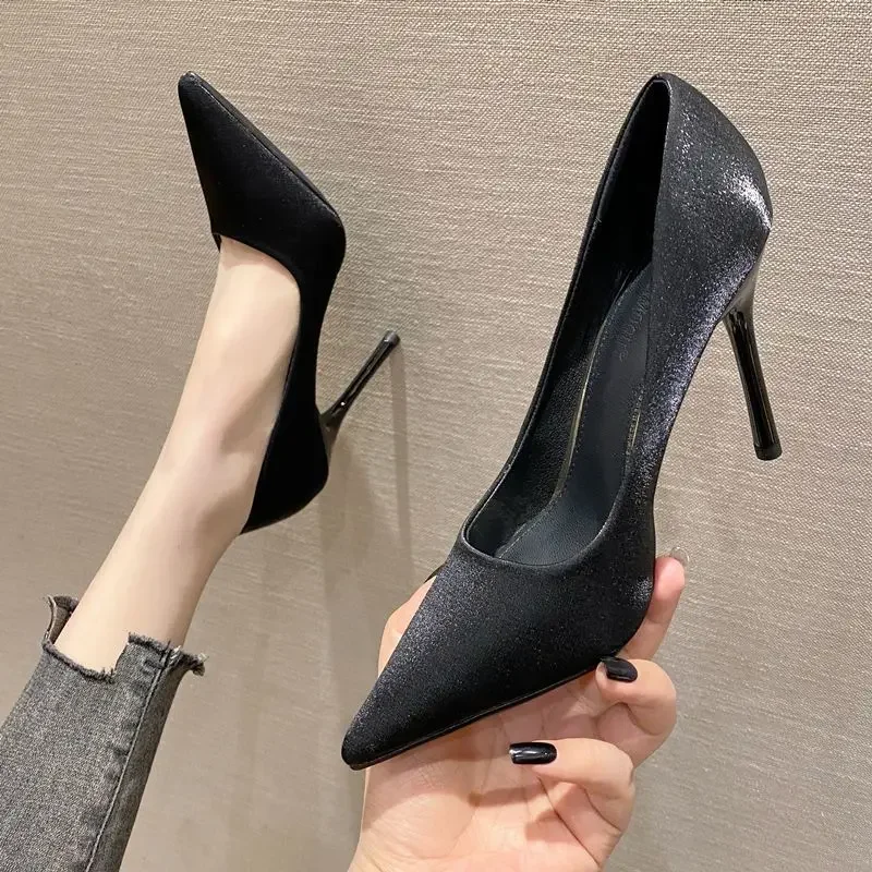 on Heeled Stilito Ladies Pumps High Heels Women's Shoes Lastest Luxury Spring Chic and Elegant Casual Footwear Popular Shoe