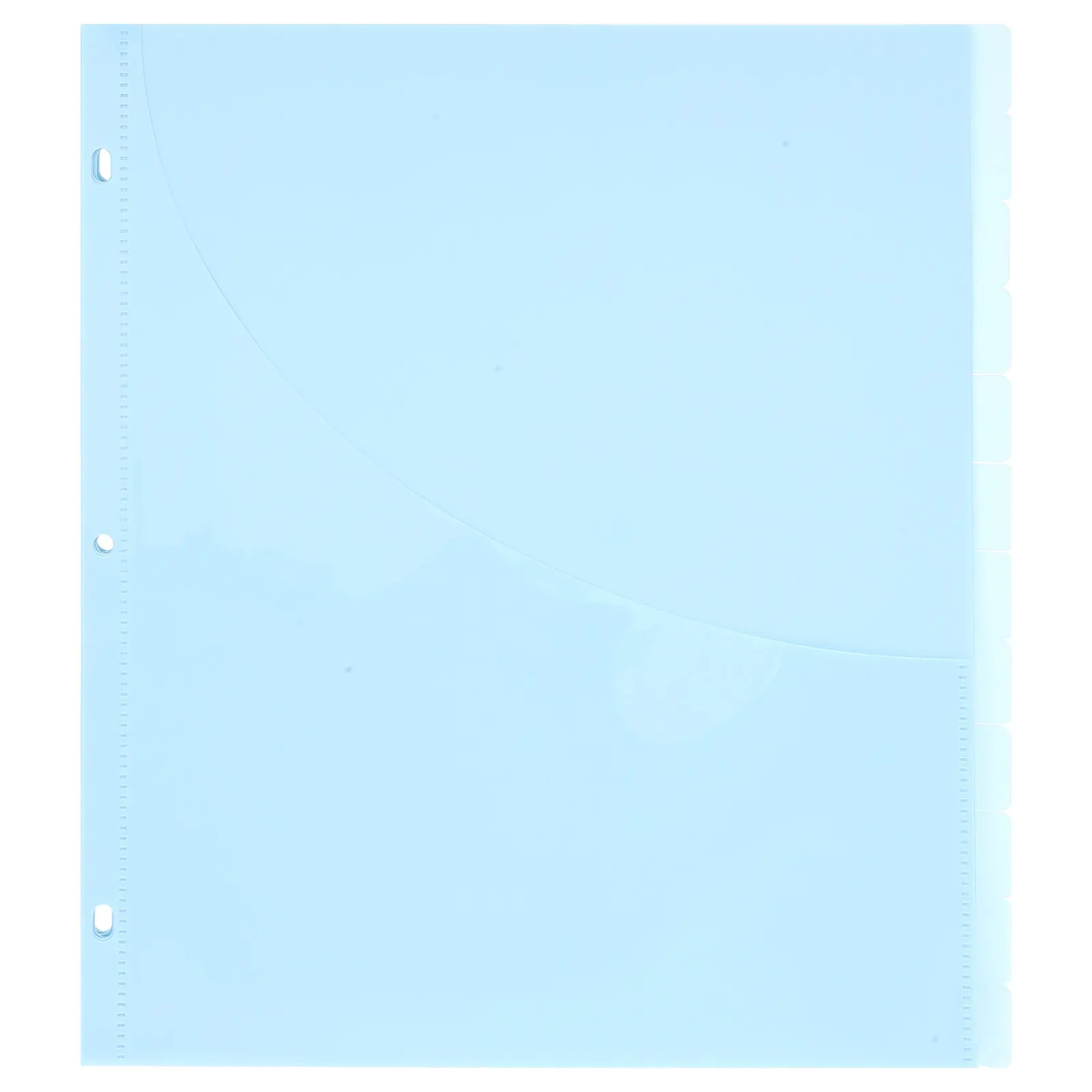 

12Pcs A4 3-Hole Binder Dividers with Clear Pockets Waterproof Plastic Index Dividers for Office School Home Organization Letter