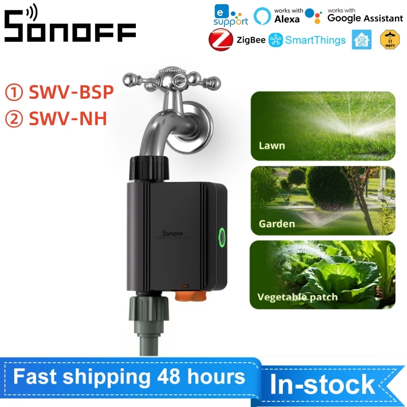 

SONOFF SWV Zigbee Умный водяной клапан IP55 Автоматическое орошение Умный дом Дистанционное управление Расписание времени через eWeLink Alexa Google