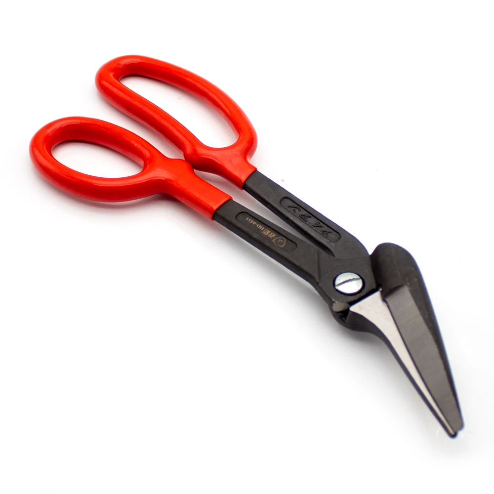 

Stainless Steel Shears 10 Inch Industrial Grade Thin Iron Scissors Flat Head Aviation Shears Diamond Mesh Manual Cutter