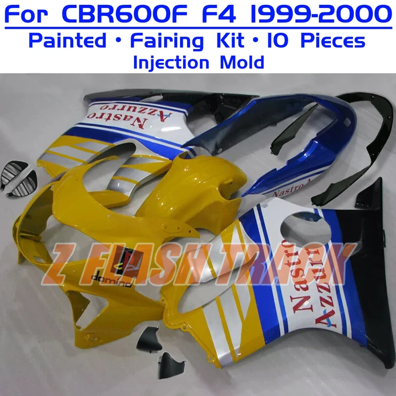 For Honda CBR600F CBR 600F CBR600 F F4 1999 2000 Cowl Body Fairing Kit Motorcycle Bodywork ABS Injection Yellow Blue White Black