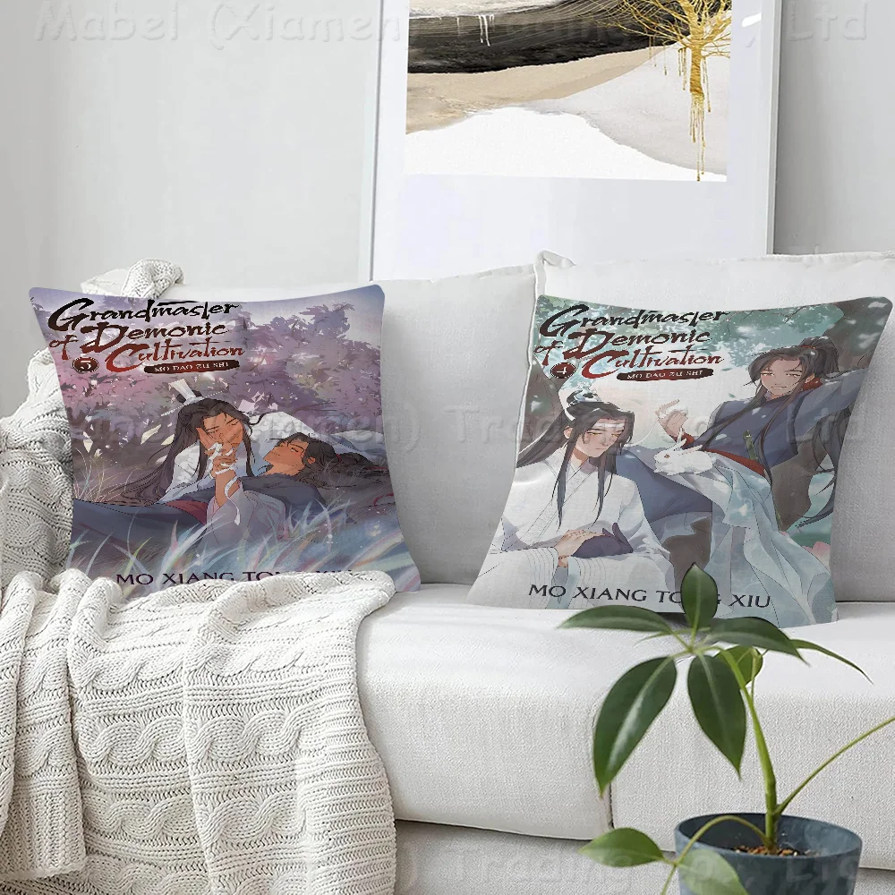 Anime Grandmaster Mo Dao Zu Shi MDZS Pillow Gifts Home Office Furnishings Bedroom Sofa Car Cushion Cover Case 45x45cm