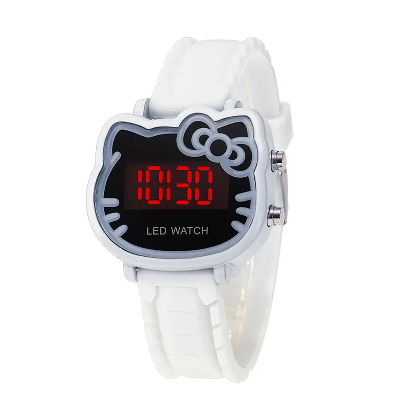 MINISO Hello Kitty Cute Cartoon Electronic Watch Child Primary School Students Girls Waterproof Kids Watches Women Gifts