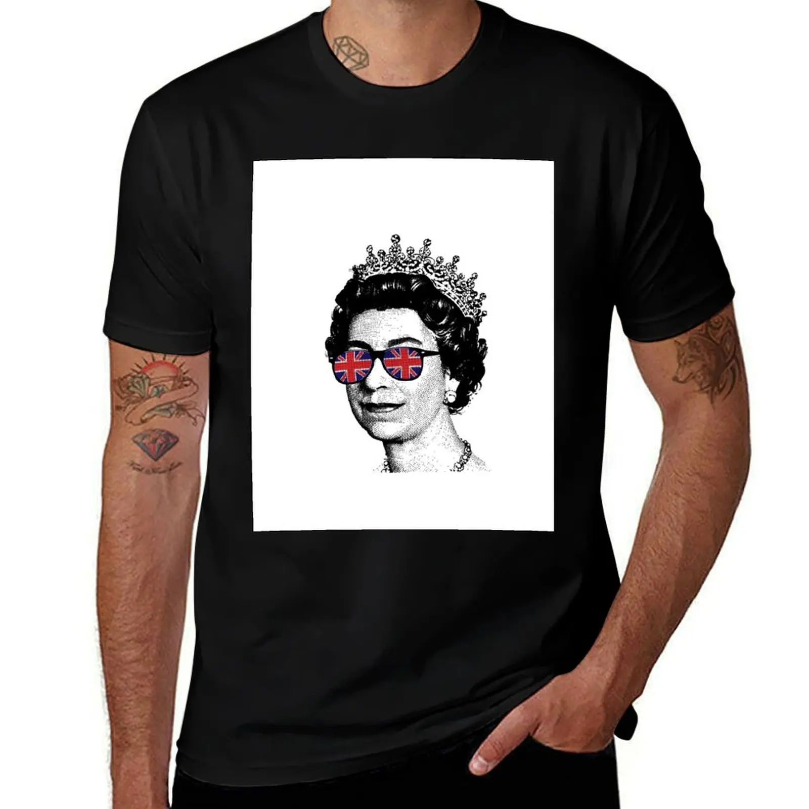 

Queen's Platinum Jubilee. Union Jack Sunglasses Queen T-Shirt anime t shirts for man man graphic t shirt T-shirt