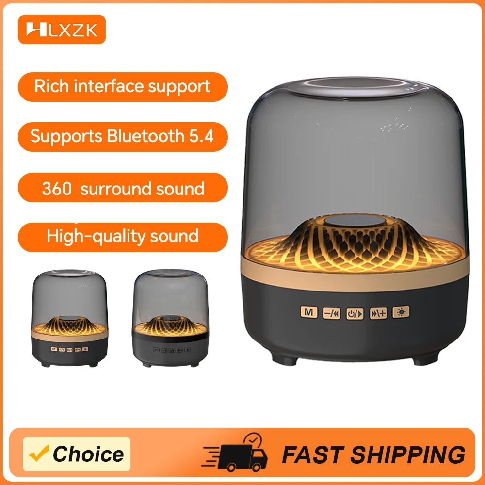 Barre de son Portable sans fil Bluetooth 5.3, haut-parleur pour Home cinéma, caisson de basses, lampe respiratoire acoustique Hi-Fi pour Android IOS