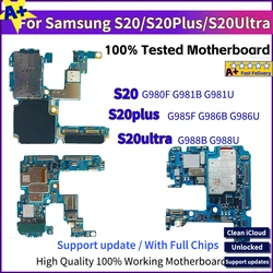 EU USA Version Working For Samsung Galaxy S20 Plus G980F G985F G981B G986B G986U G981U S20 Ultra G988B Motherboard Full Chips A+