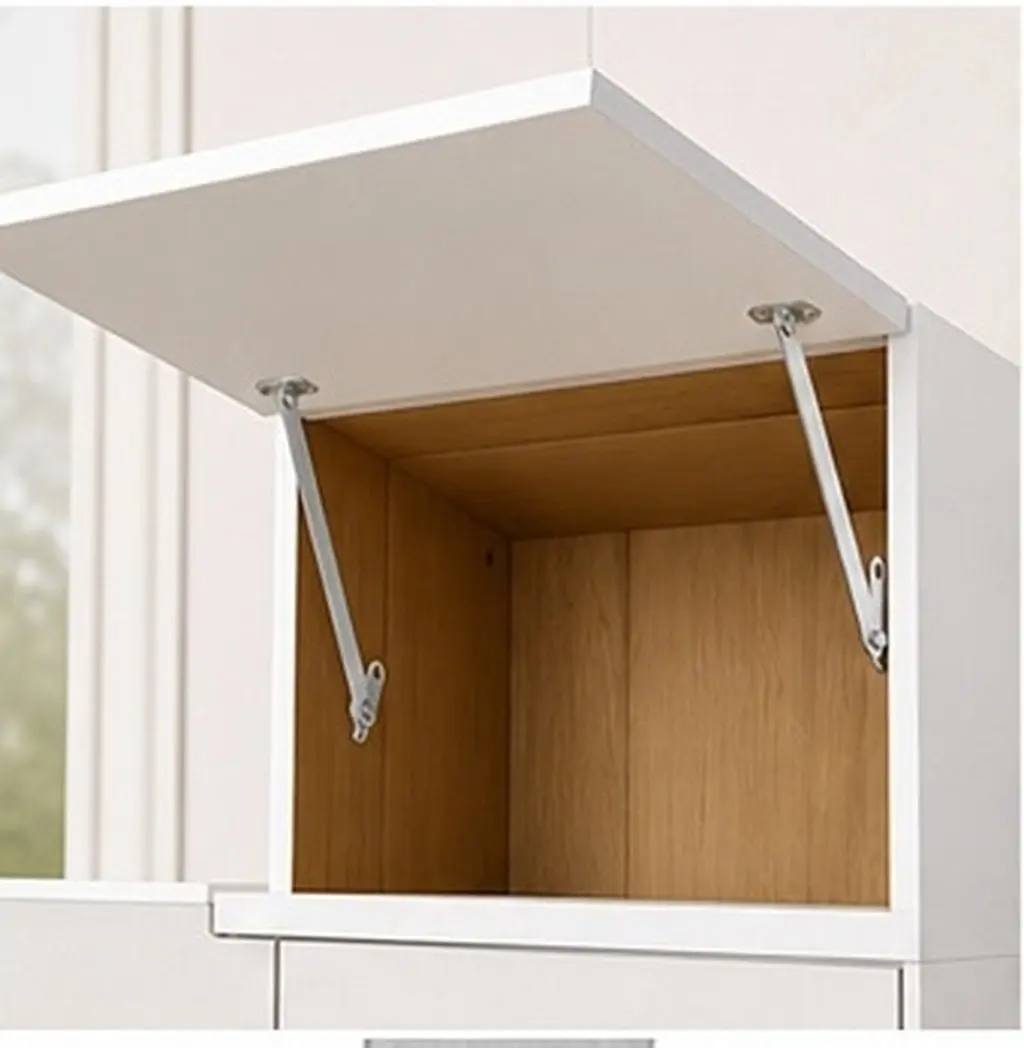 6Pcs Folding Lid Support Hinge Heavy Duty Iron Construction Soft Close Lid Stay Hinge for Cabinet Door Dresser Wardrobe Foldable