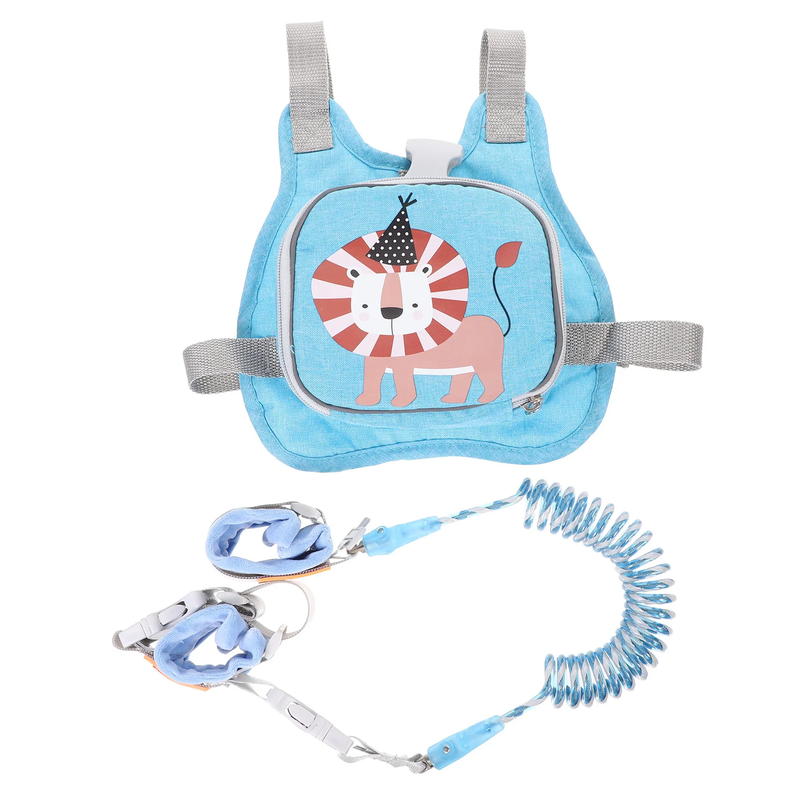 1 conjunto de mochila leão infantil, trela anti-perda, design reflexivo para crianças, meninos, meninas, presente de segurança interna e externa