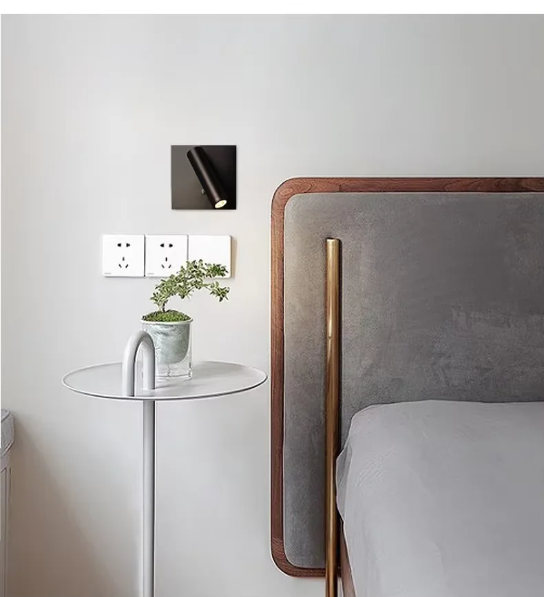 Obrázek 4: Vložené LED zeď lampa s spínač nastavitelný hotel ložnice headboard čtení lehký u postele val reflektor příslušenství