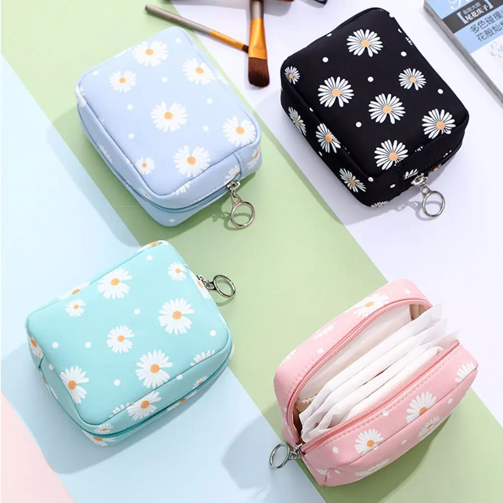 Pouch Fabric Waterproof Multifunctional Cosmetic Bag Sanitary Napkin Storage Bag Napkin Pad Tampon Bag Hygiene Pad Storage