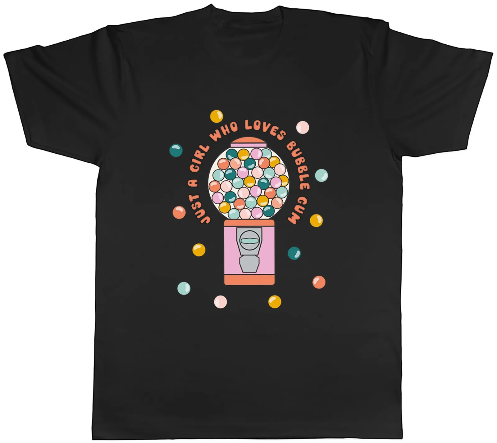 Just a Girl Who Loves Bubble Gum Funny Sweets Mens T-Shirt Tee Gift Top