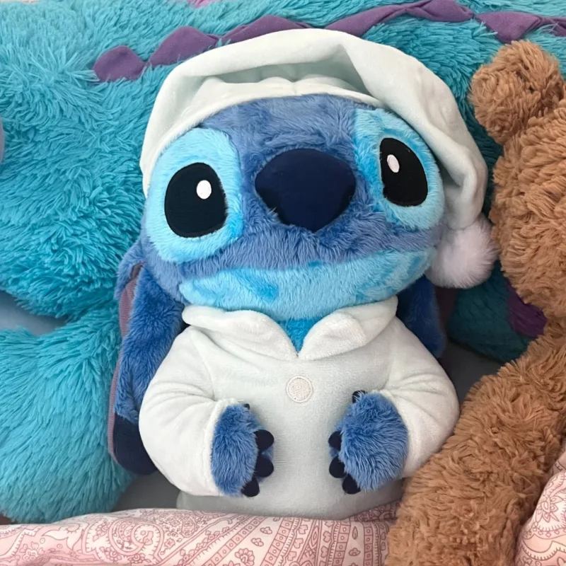 Nowy Disney Lilo & Stitch Pajama Cloak Stitch Plush Doll Model Girl Cute Cartoon Plush Toy Children'S Birthday Gift