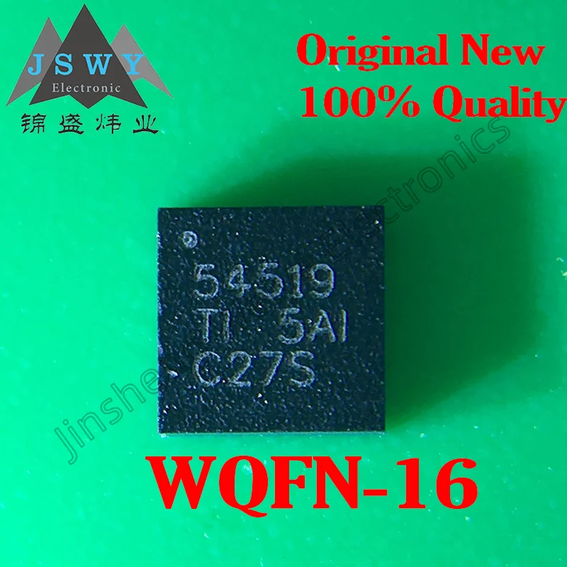 Regulador Conversor Chip IC, 100% Brand New, Frete Grátis Eletrônica, TPS54519RTER, TPS54519, SMD, WQFN16, 54519, 1 Pc, 10 Pcs