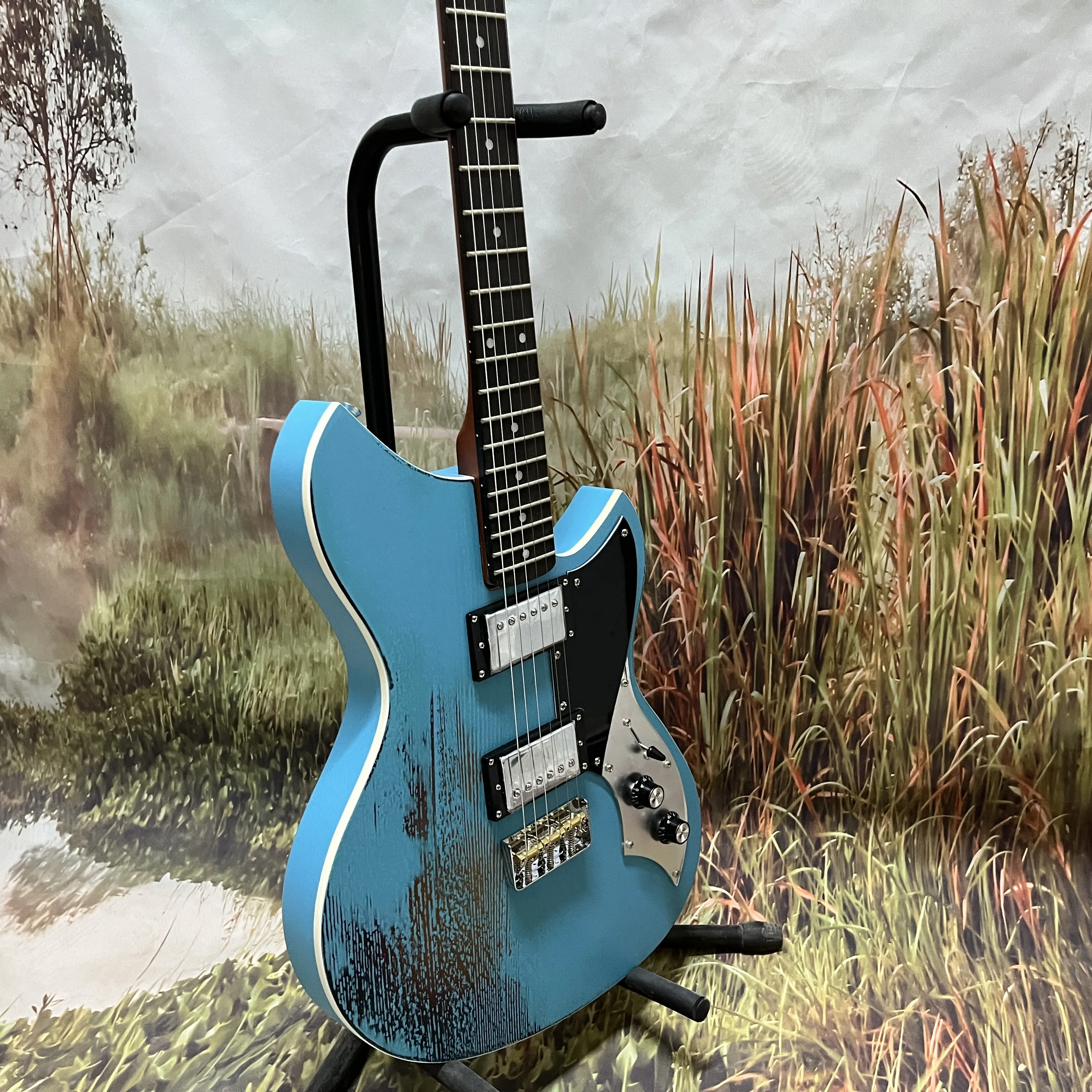 Vicers Handed Relics elektrische gitaar, 21 frets, HH pickups, elzenboom body, palissander toets, gemakkelijk te spelen, 6 snaren