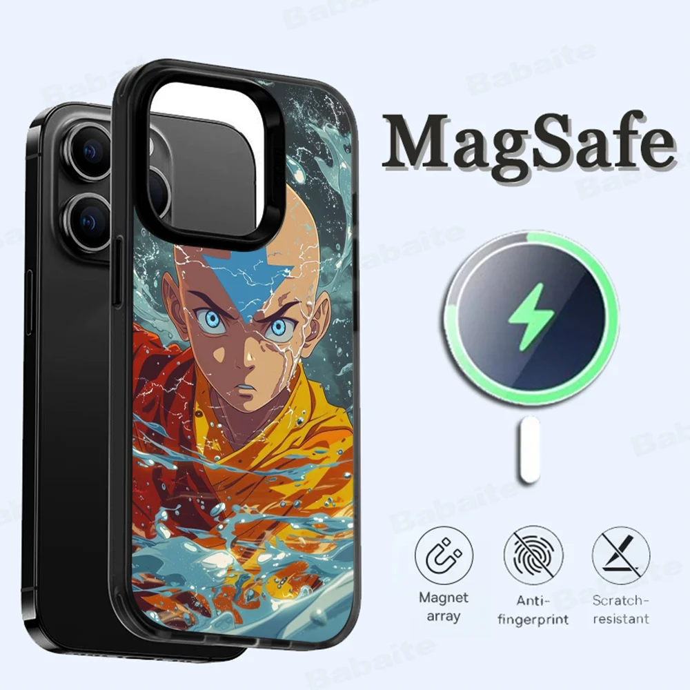 Avatar the Last Airbender  Phone Case Magesafe Magnetic Wireless Charge Case For iPhone 16 11 12 13 14 15 Pro Max Plus Mini