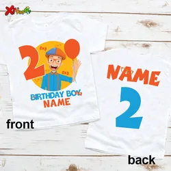 Camisa de fiesta de cumpleaños para niños y niñas, camisa con nombre personalizado, ropa de verano para bebés