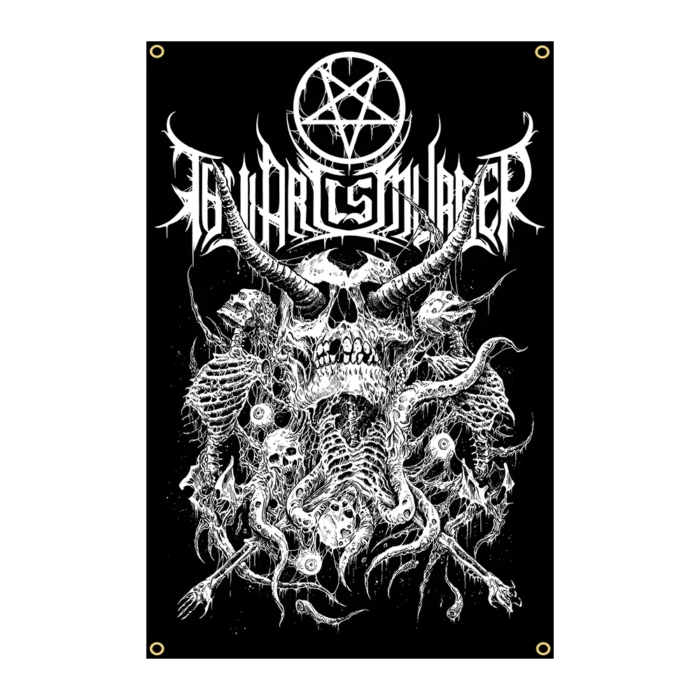 3Jflag  90x150cm Thy Art is Murder band flag Death metal music sing song Interior decoration banner tapestry