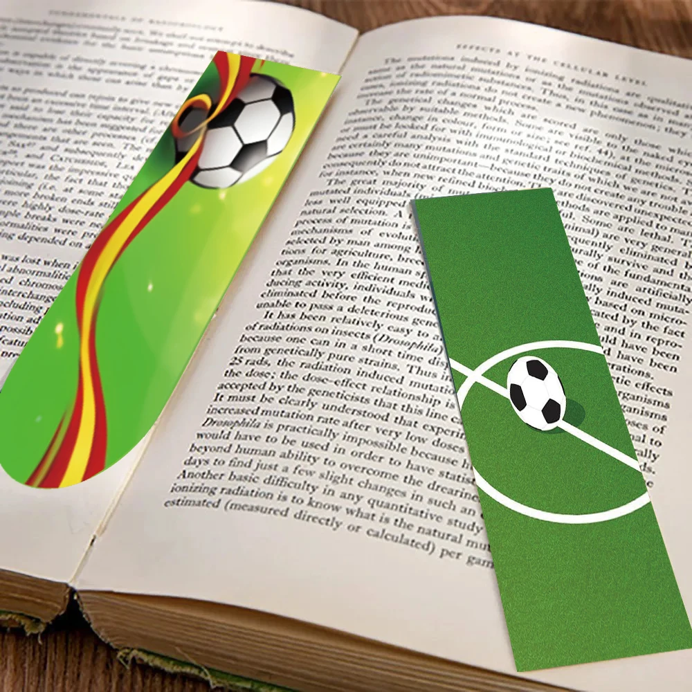 30PCS Football Bookmarks Paper Nostalgia Promotional Aesthetic Stationery Skateboard Dormitory Paper Landscape Bookmarks