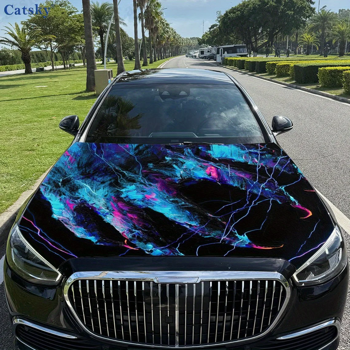 

Blue Giant Claw Car Hood Film Self-adhesive Sticker Waterproof And Scratch Resistant, Suitable For Most Vehicles, Decorations, G