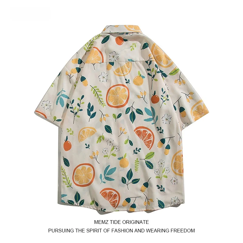 

Memz Summer Fre Floral ort Sve Свободный крой Thin irt Гонконг Sle Квадратный воротник Универсальный молодежный модный полиэфирное волокно