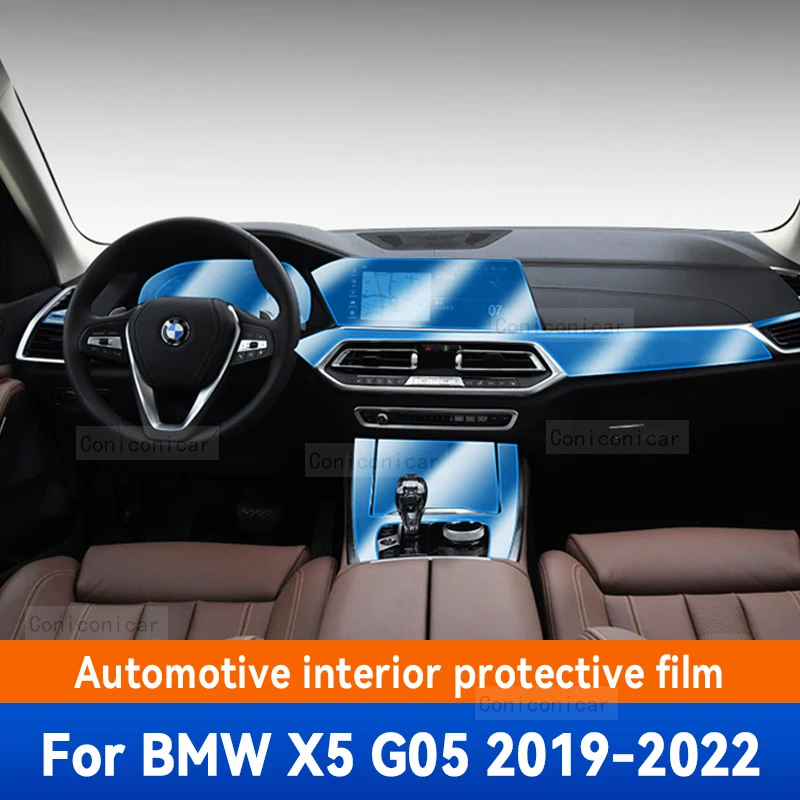 

For BMW X5 2019-2022 G05 Car Interior Center Console Transparent TPU Protective Film Anti-scratch Repair Film Accessories Refit