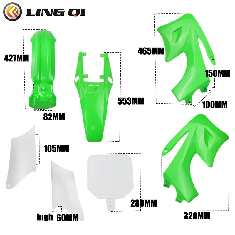 LINGQI Plastic Rear Fender Protector Dirt Pit Mudguards Fit For Orion Apollo 125 250 Chinese Dirt Bike Motorcycle Mud Guard Part