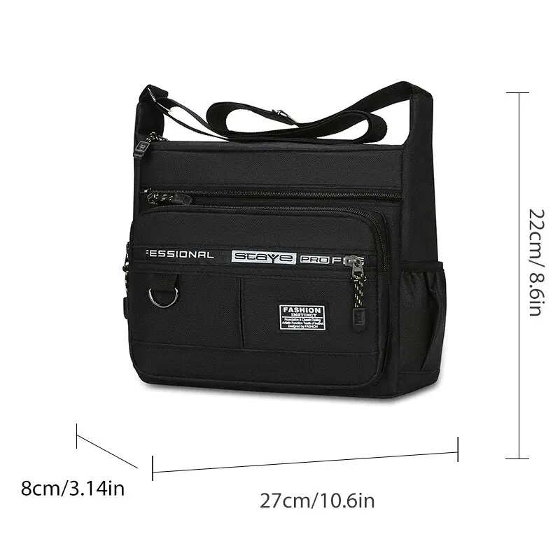 Rilibegan Men Crossbody Bag Big Capacity Male Single Shoulder Bags Business Leisure Storage Women Crossbody Bag Men Shoulder Bag