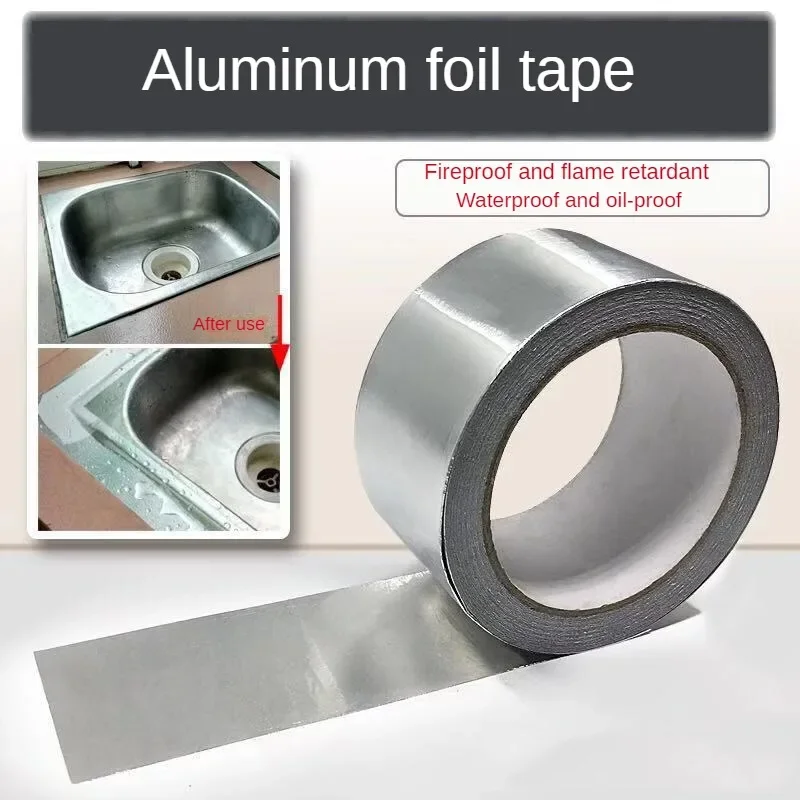 Spüle wasserdichter Aufkleber Anti-Schimmel-Klebeband Arbeits platte Toiletten spalt Wärme isolierung Aluminium folie Band Bad Küche Zubehör