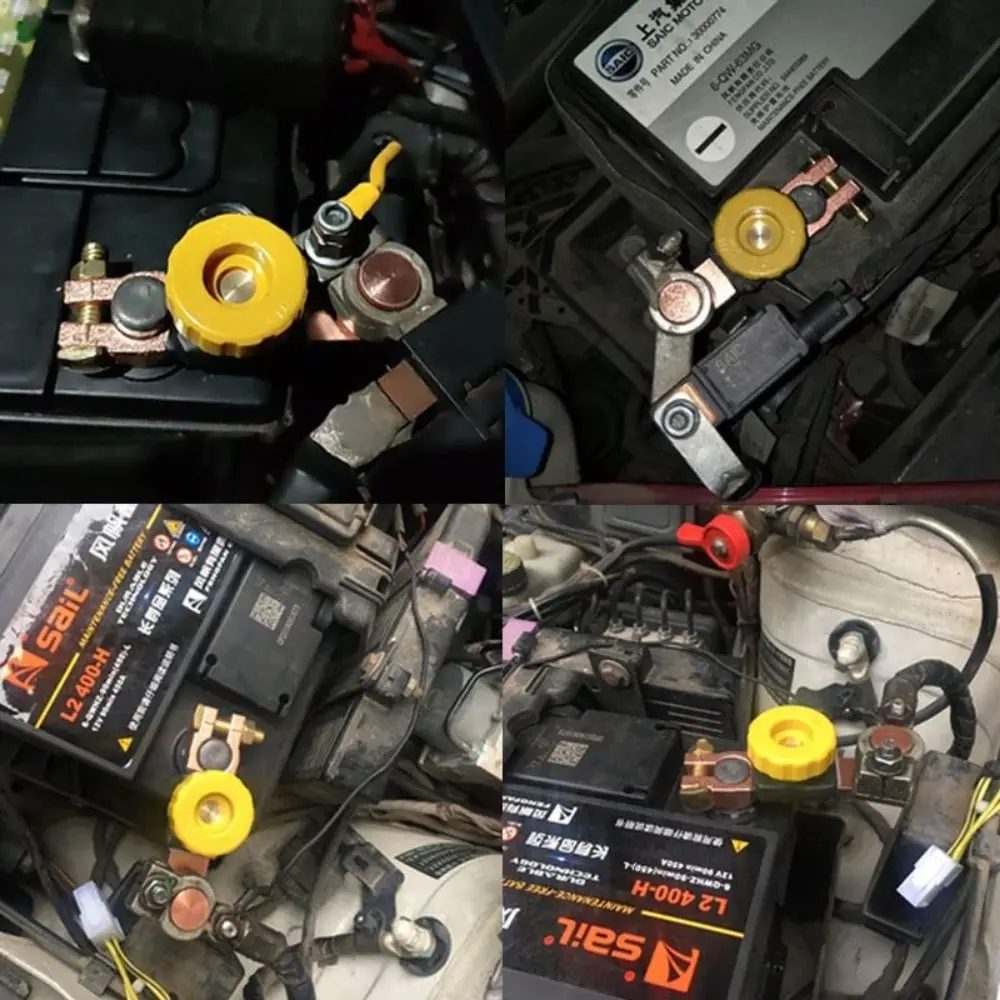 

Universal Brass Automotive Power Switch Power Negative Electrode Isolator Switch Black Positive Battery Terminals RV