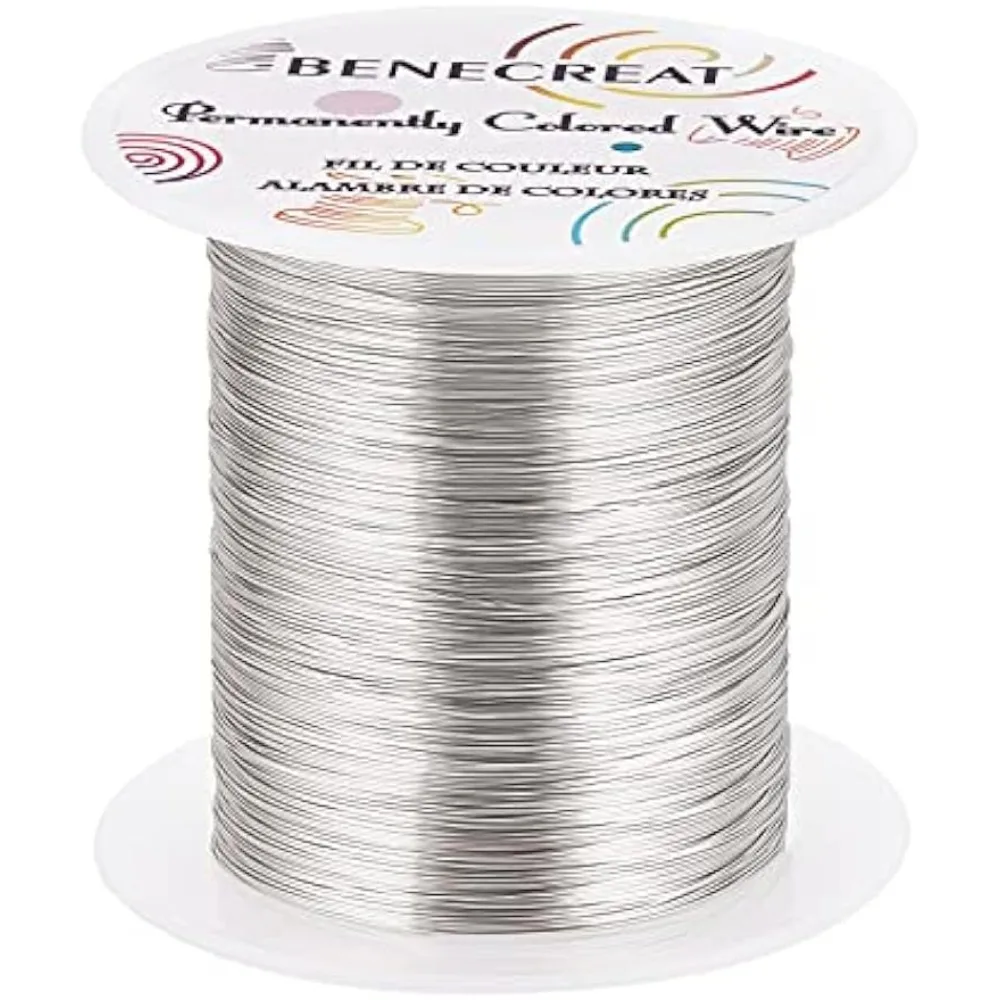 

28 Gauge 164 Yards Tarnish Resistant Silver Wire Jewelry Beading Wire for Beading Wrapping and Other Jewelry Craft Making