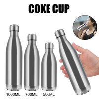 Outdoor Travel Sports Drink Bottles Drinkware 500ML 750ML 1000ML Stainless Steel Water Cola Bottle Single Wall Water Bottle