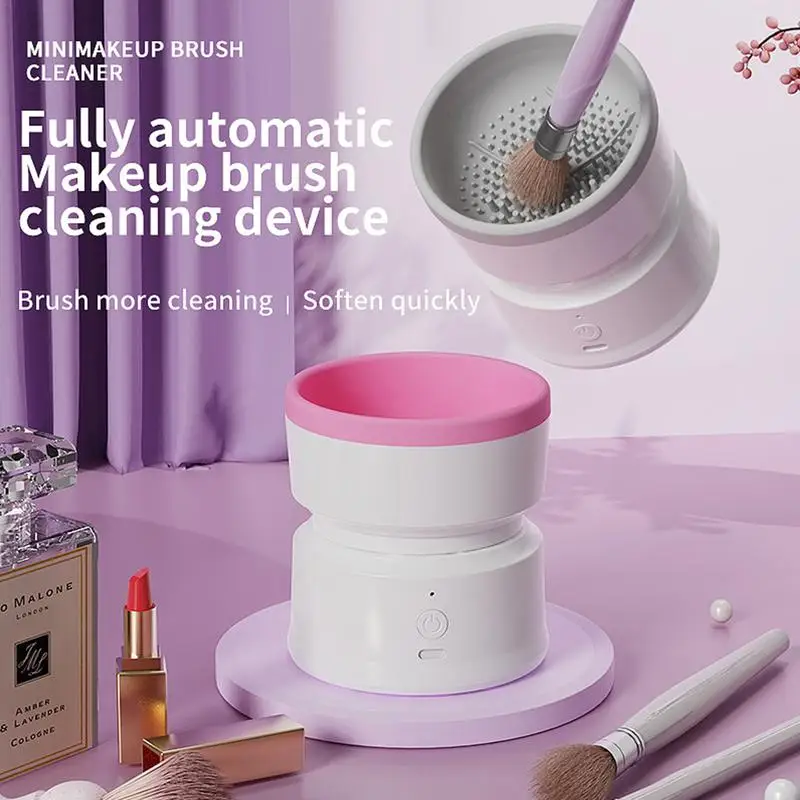 Women Eye Shadow Brush Cleaning Tool Portable Electric Makeup Brush Cleaner Machine With USB Charging Automatic Cosmetic Brush