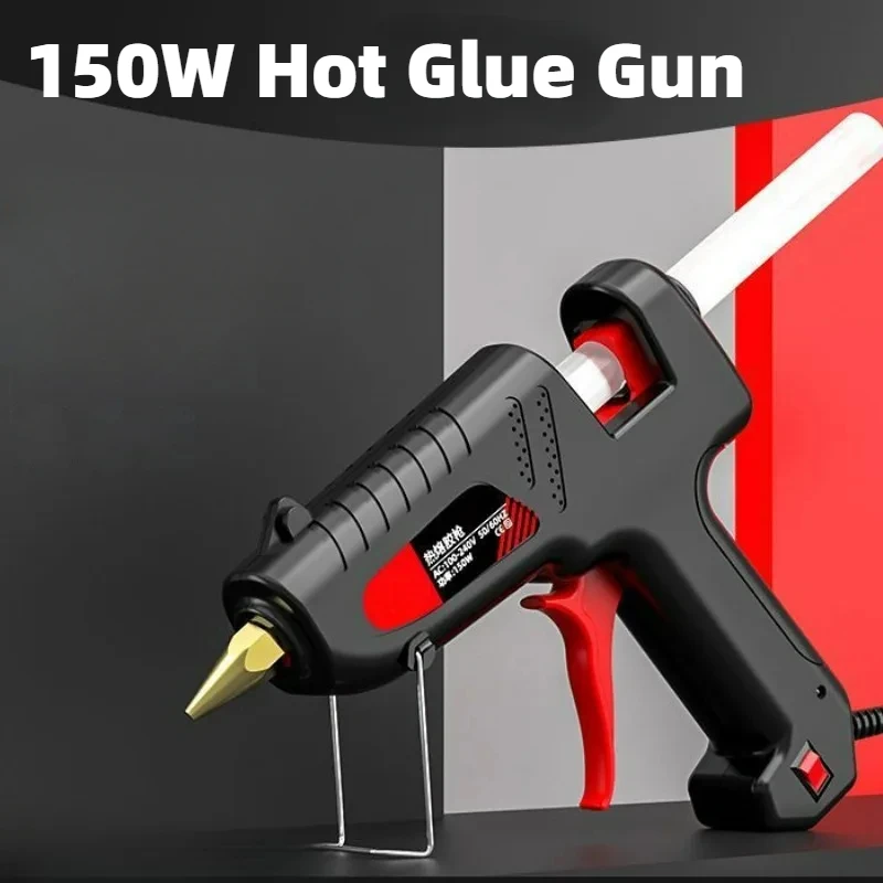 Hot Melt Glue Gun Professinal Silicone Gun Fast Heating for 11mm Glue Stick DIY Tools Thrmel Glue Gun Black/Yellow EU Plug(220v)