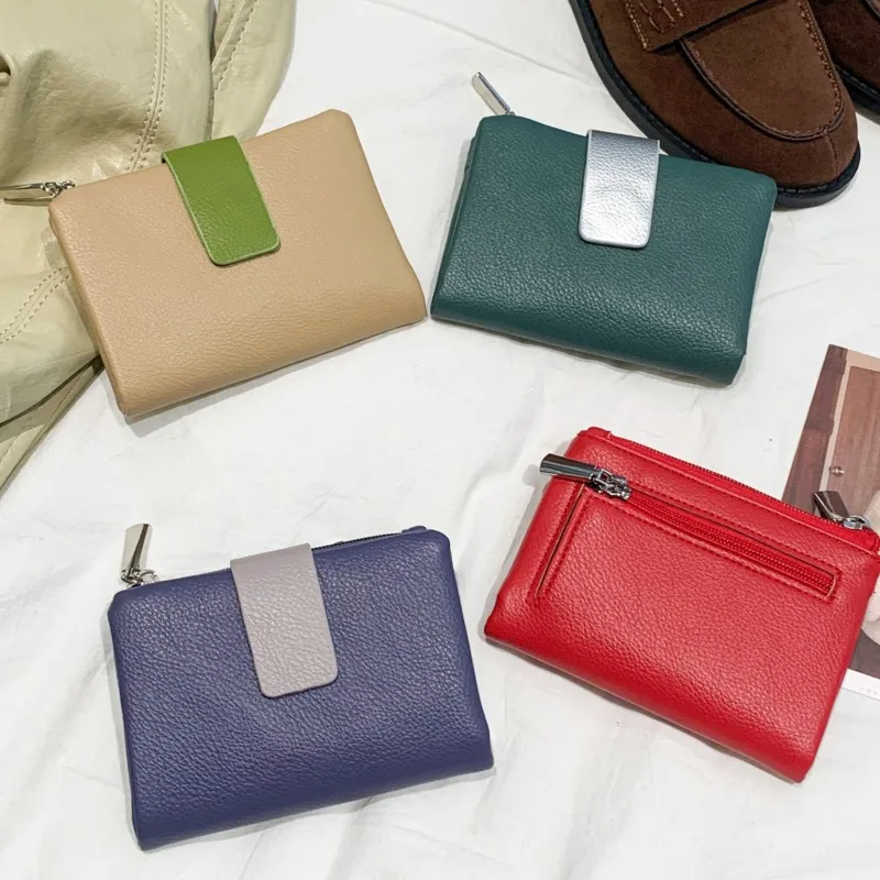 High-end ladies' wallet,two-fold multi-slot card case,business card storage holder,cartera mujer,purse female,portemonnaie damen