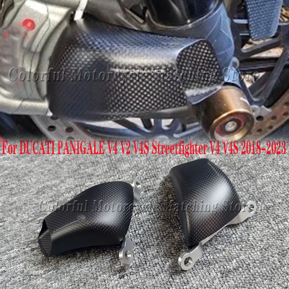 

Carbon Fiber Motorcycle Front Brake Air Duct Caliper Radiator Cover For DUCATI PANIGALE V4 V2 V4S Streetfighter V4 V4S 2018-2023